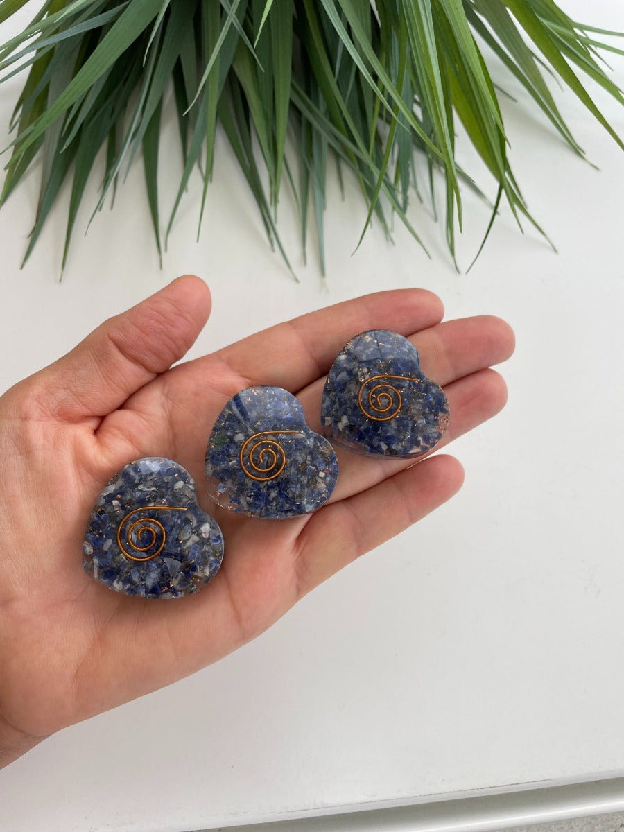 Orgonite Heart - Sodalite - SM Orgonite Heart - Sodalite - SM